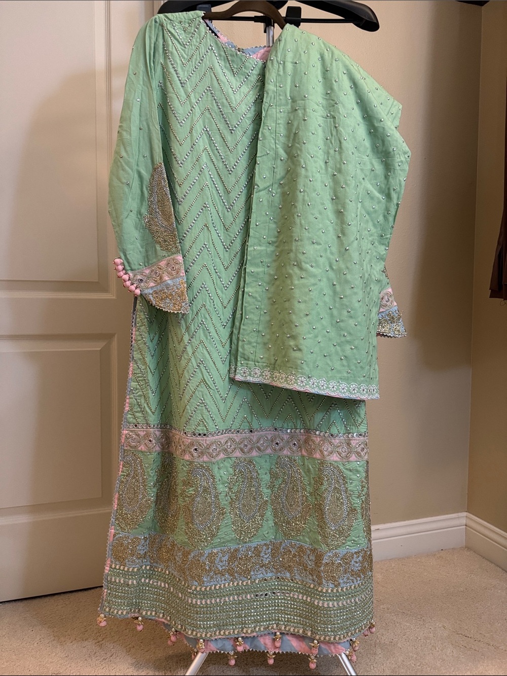 Khaadi Khaas festive mukaish work Dress with embellishments, Size 14